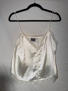 Reclaimed Vintage Satin Lace Ivory Camisole